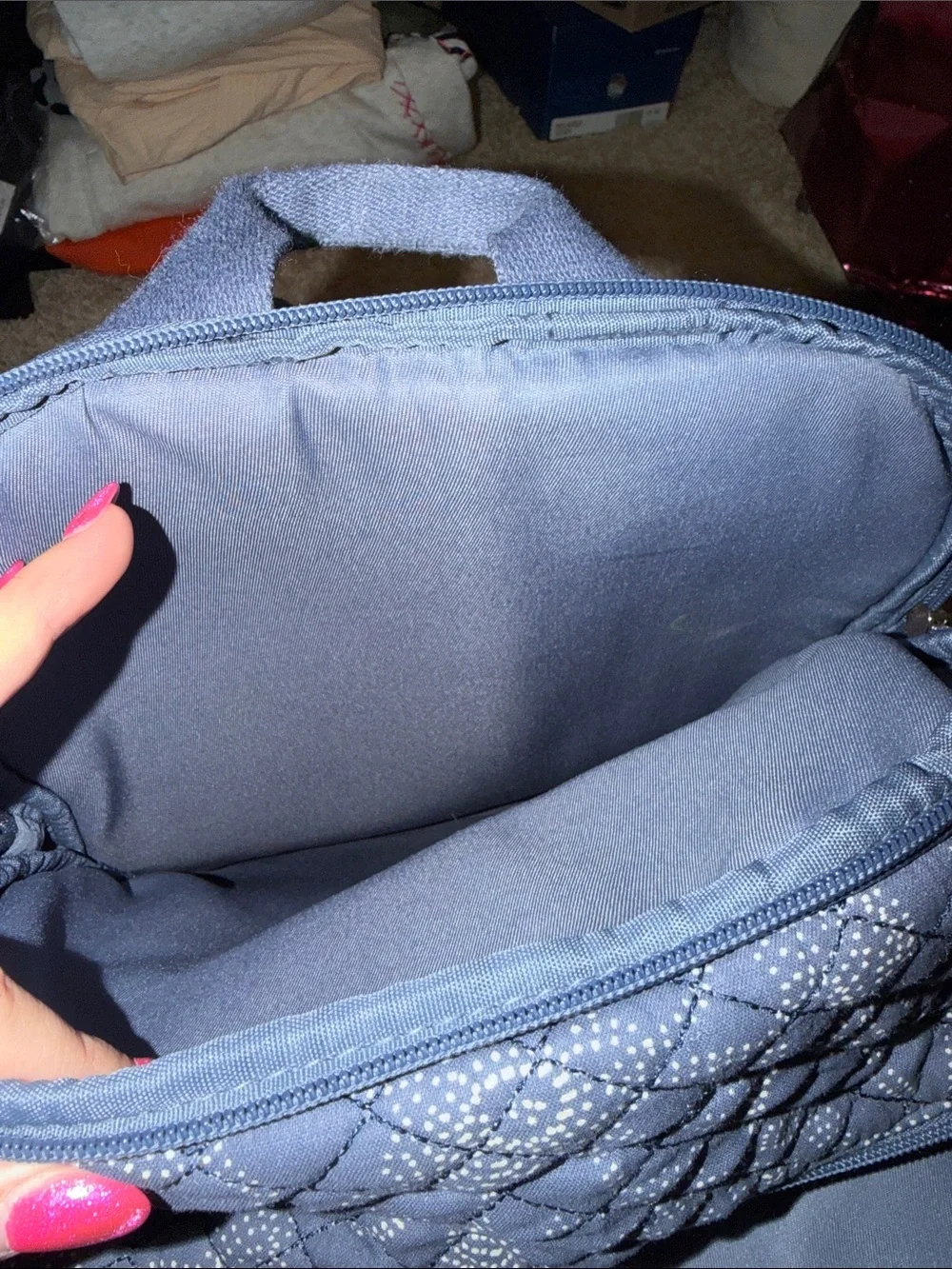 Universal Thread Quilted Navy Floral Backpack